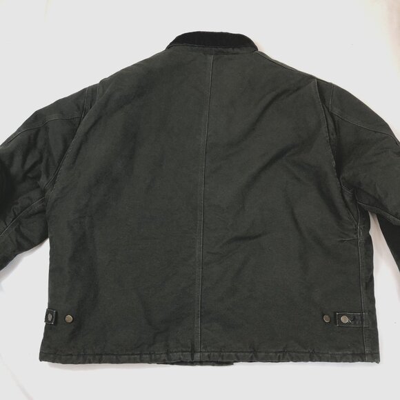 Carhartt Mens J22 MOS Green Traditional Canvas Jacket Artic Quilt Lined 4XL Tall - Picture 8 of 9